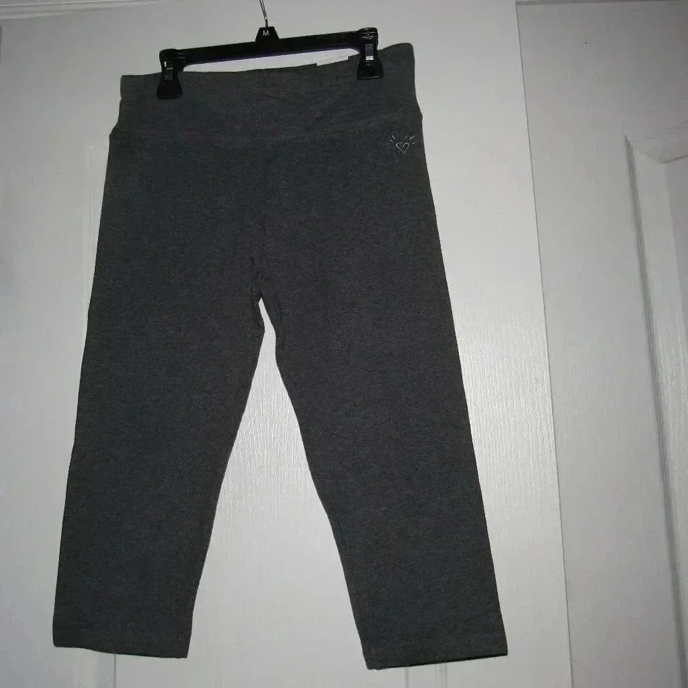 NWT JUSTICE Crop Gray Pull-On Pants Kids Size 10/12 Plus